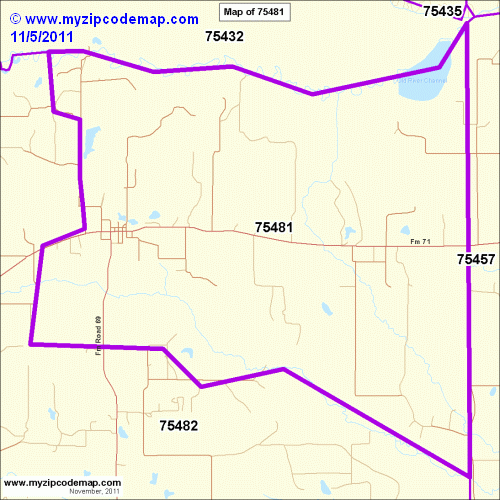 map of 75481