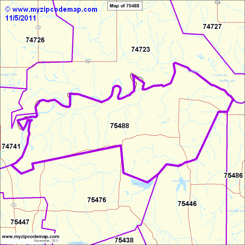 map of 75488