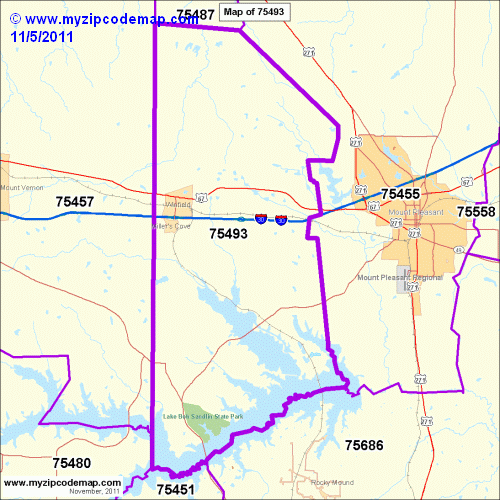 map of 75493