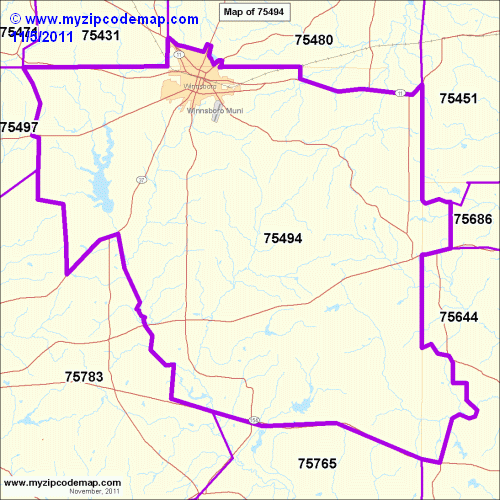 map of 75494