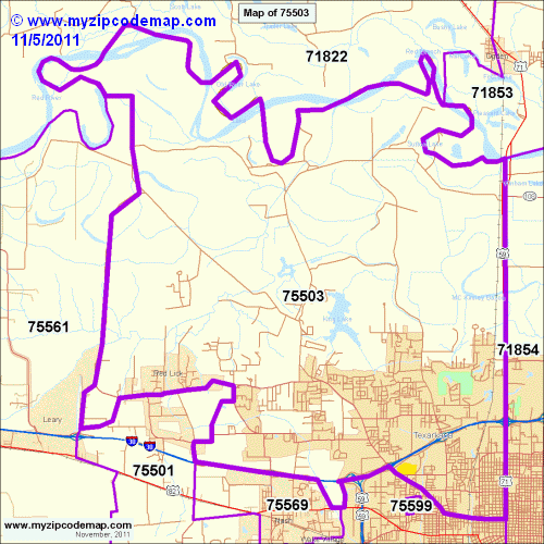 map of 75503