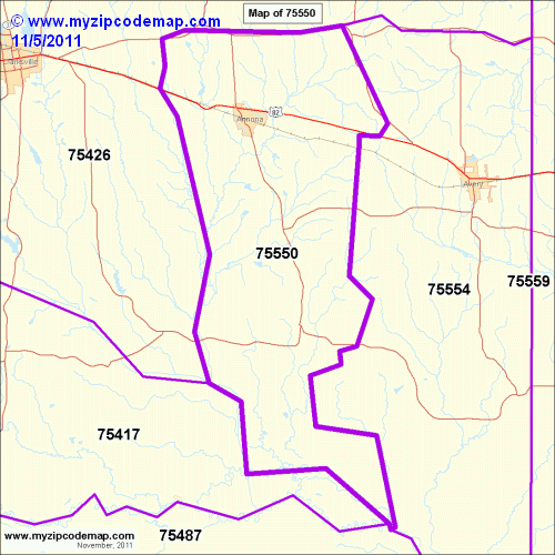 map of 75550