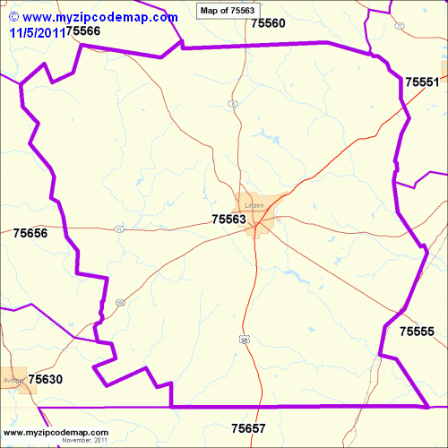 map of 75563