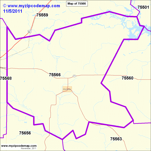 map of 75566