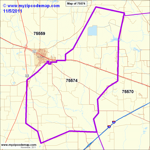 map of 75574