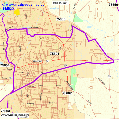 map of 75601