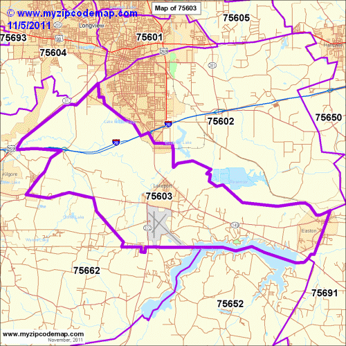 map of 75603