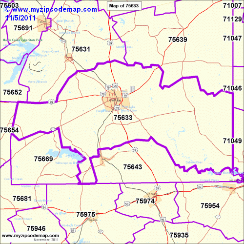 map of 75633