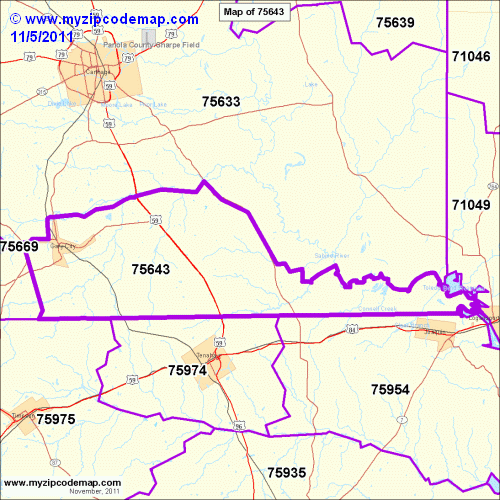 map of 75643
