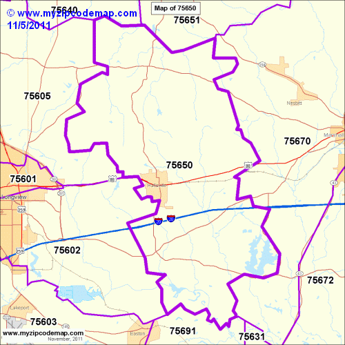 map of 75650