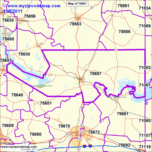 map of 75657
