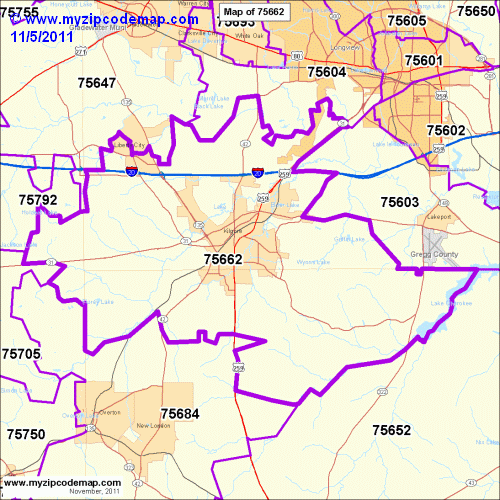 map of 75662