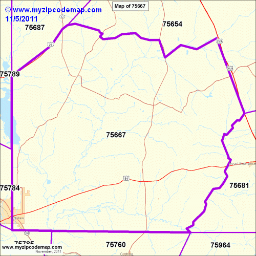 map of 75667