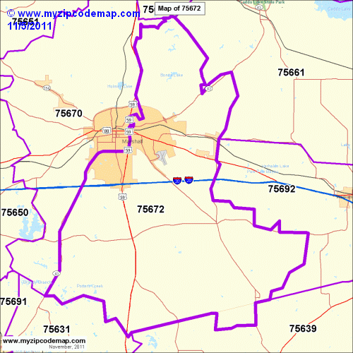 map of 75672