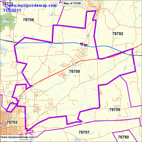 map of 75708