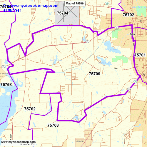 map of 75709