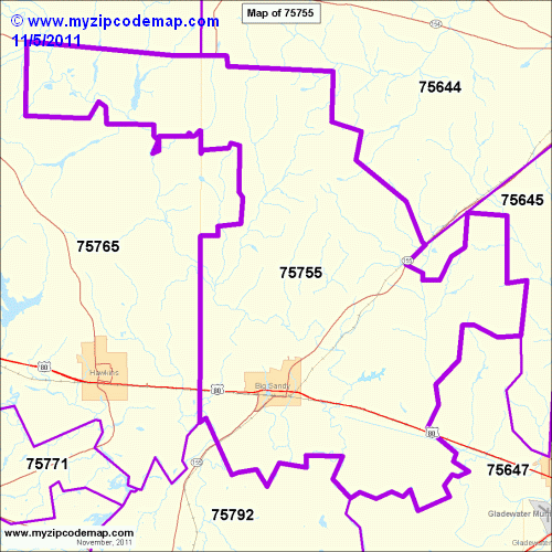 map of 75755