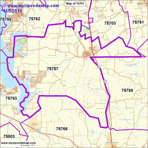 map of 75757