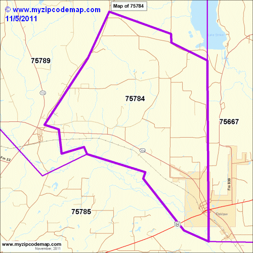 map of 75784