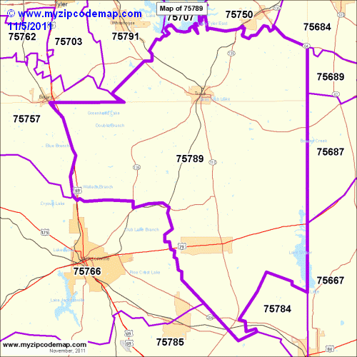 map of 75789
