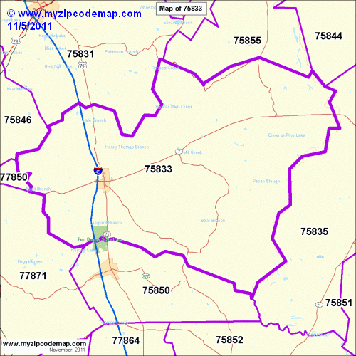 map of 75833
