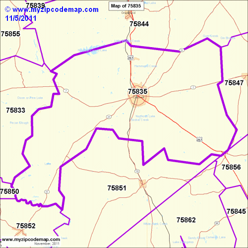 map of 75835