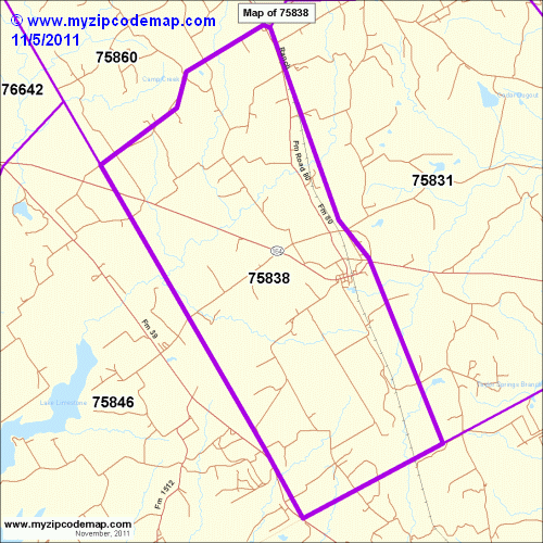 map of 75838