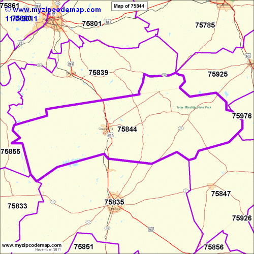 map of 75844
