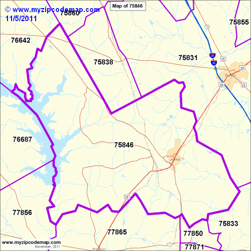 map of 75846