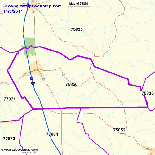 map of 75850