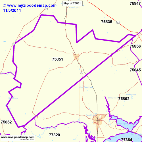 map of 75851