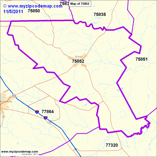 map of 75852