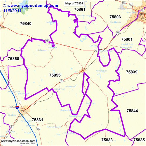 map of 75855