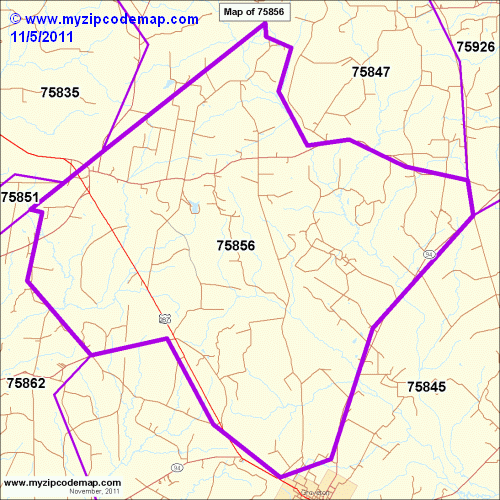 map of 75856