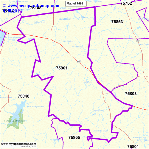 map of 75861