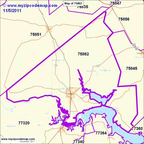 map of 75862
