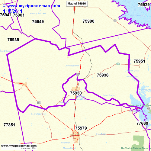 map of 75936