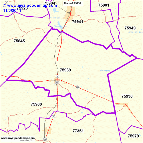 map of 75939