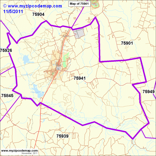 map of 75941