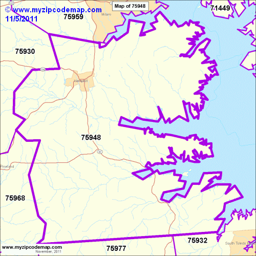 map of 75948