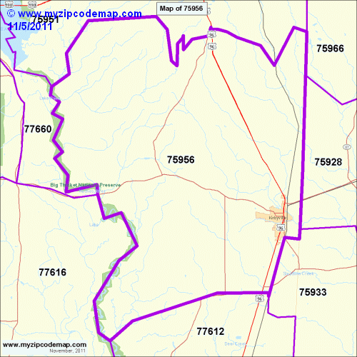 map of 75956