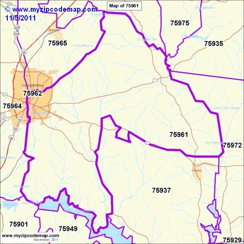 map of 75961