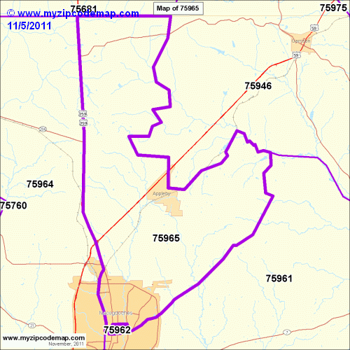 map of 75965