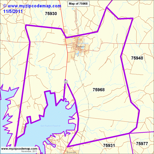 map of 75968