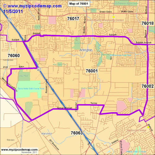 map of 76001