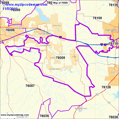 map of 76008