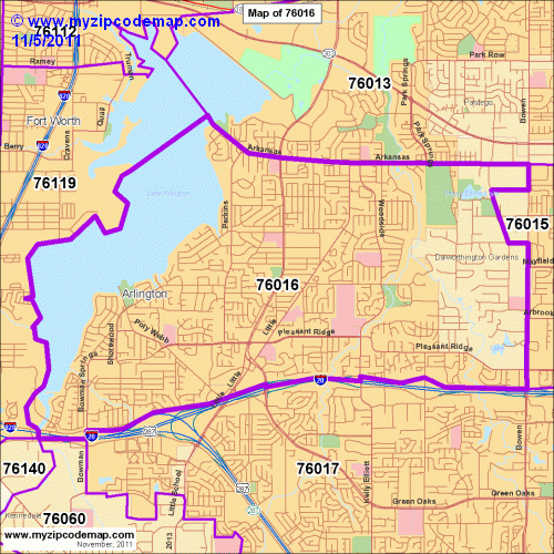 map of 76016