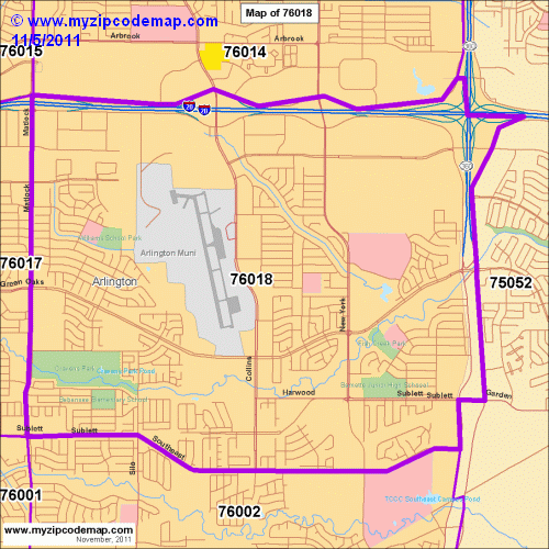map of 76018