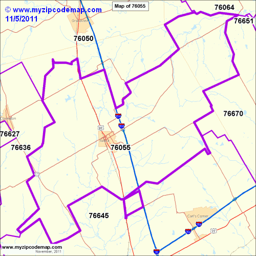 map of 76055