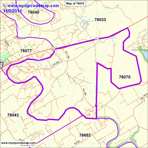 map of 76070